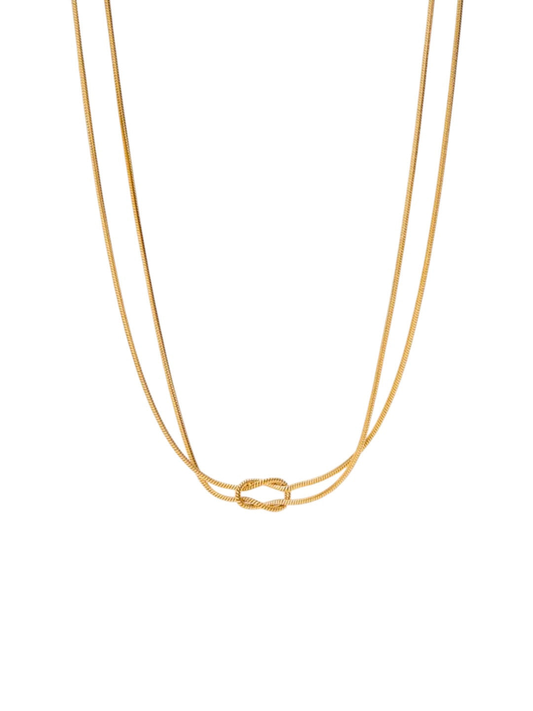 Choker Node de Aço com banho em Ouro 18k