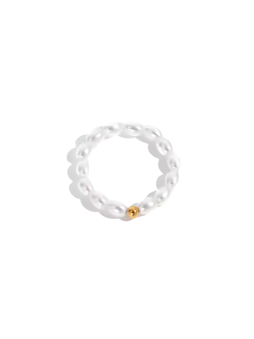 Anel Pearl de Aço com Banho Ouro 14k