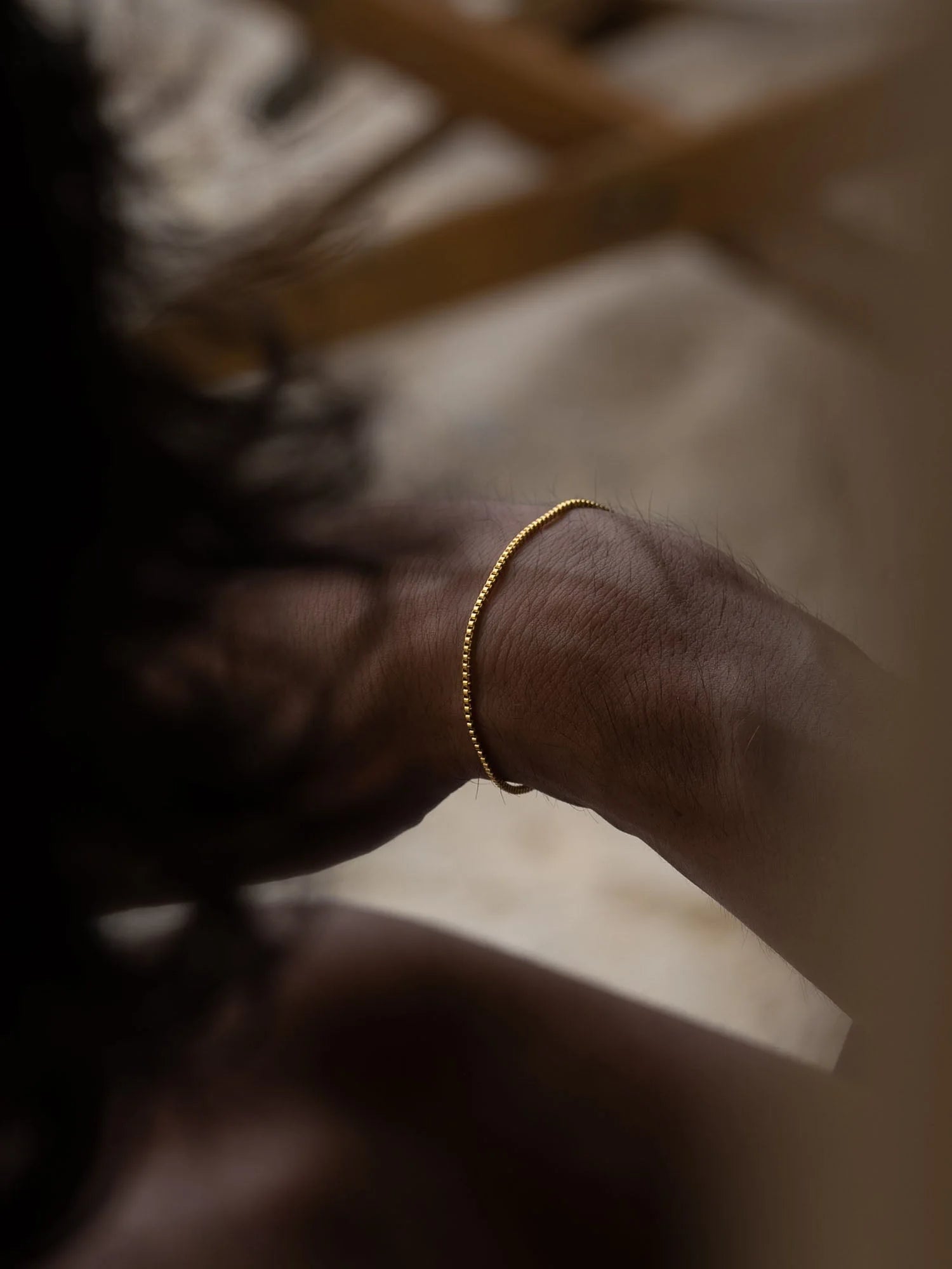 Pulseira Box de Aço com Banho Ouro 18k