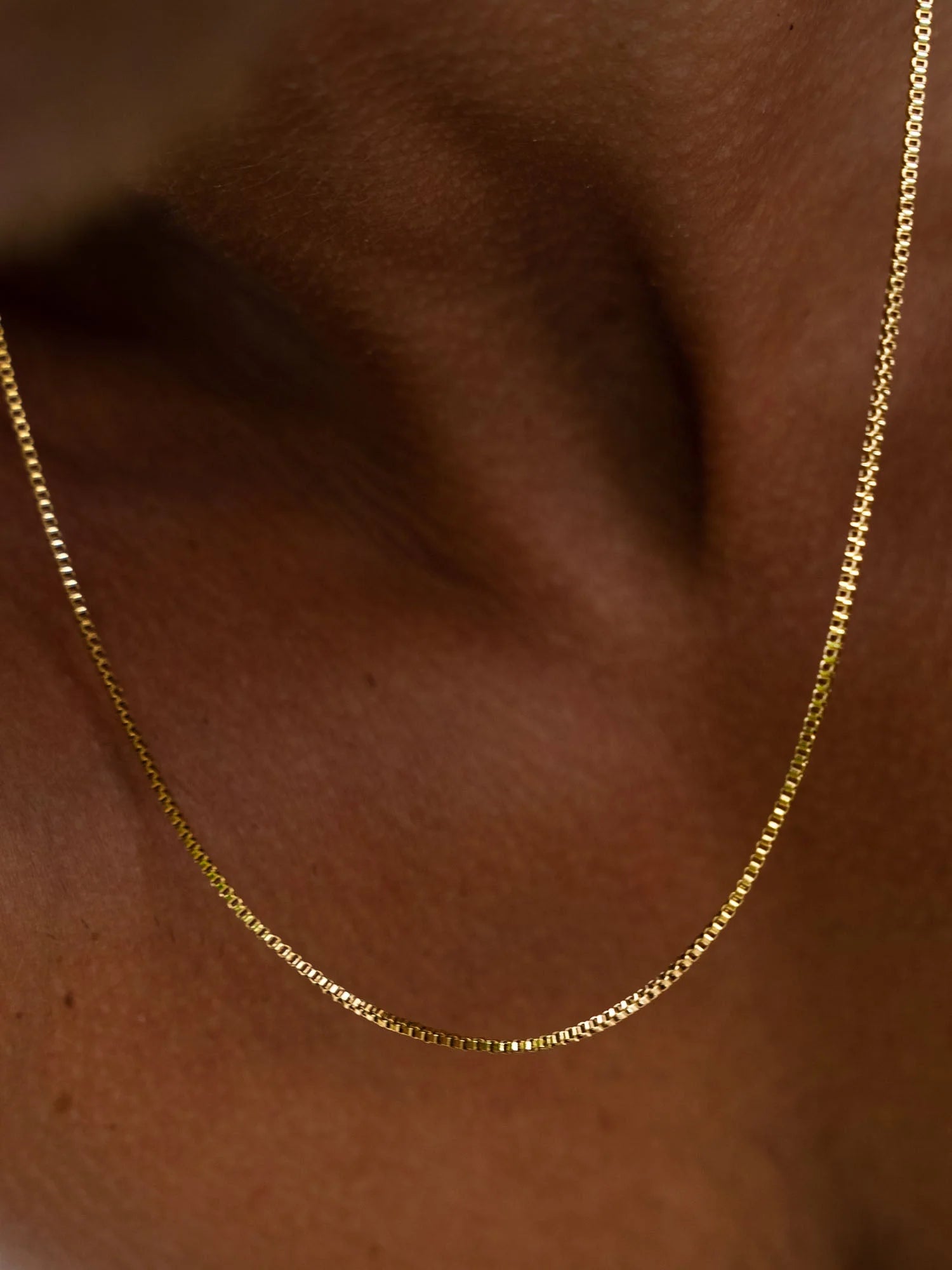Corrente Box de Aço com Ouro 18k